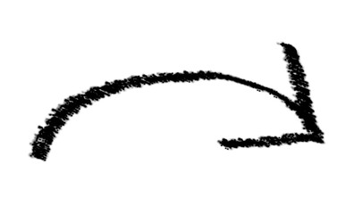 Doodle arrow vector icon. Design arrow grunge  emphasis line, curve wave.