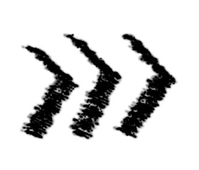 Doodle arrow vector icon. Design arrow grunge  emphasis line, curve wave.