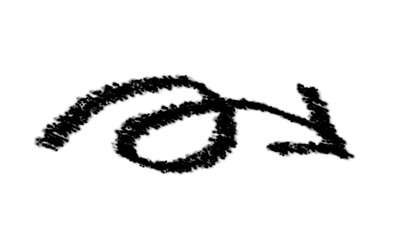 Doodle arrow vector icon. Design arrow grunge  emphasis line, curve wave.