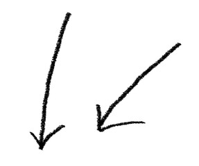 Doodle emphasis arrow vector icon. Design arrow grunge twist line, curve wave.