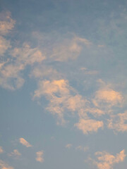 Landscape view from clouds and scenery, selective focus