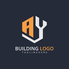 Modern Building Letter Logo Design – Real Estate Monogram Branding
