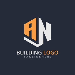 Modern Building Letter Logo Design – Real Estate Monogram Branding
