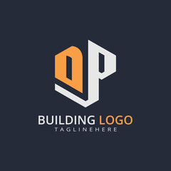 Modern Building Letter Logo Design – Real Estate Monogram Branding
