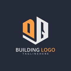 Modern Building Letter Logo Design – Real Estate Monogram Branding
