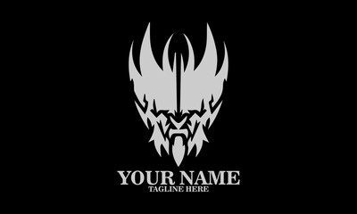 Illustration pandemonium devil vector design, pandemonium day icon and pandemonium day logo vector design. Devil black icon and devil vector illustration with black background