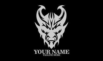 Illustration pandemonium devil vector design, pandemonium day icon and pandemonium day logo vector design. Devil black icon and devil vector illustration with black background