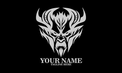 Illustration pandemonium devil vector design, pandemonium day icon and pandemonium day logo vector design. Devil black icon and devil vector illustration with black background