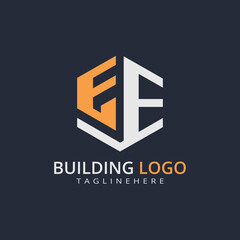 Modern Building Letter Logo Design – Real Estate Monogram Branding
