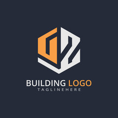 Modern Building Letter Logo Design – Real Estate Monogram Branding
