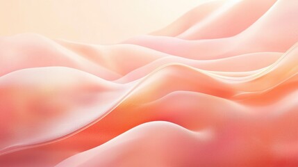 Fototapeta premium A pink and orange abstract wave pattern on a light background.