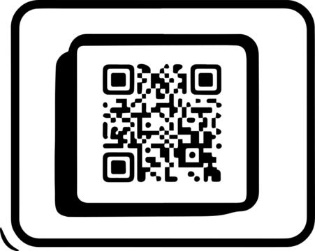 Clean Black QR Code Design for Commercial Use

