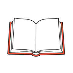 Vector illustration. Blank open book. Top view. 