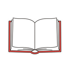 Vector illustration. Blank open book. Top view. 