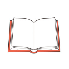 Vector illustration. Blank open book. Top view. 