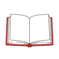 Vector illustration. Blank open book. Top view. 