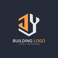Modern Building Letter Logo Design – Real Estate Monogram Branding
