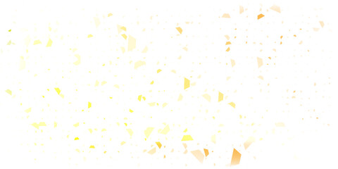 Abstract yellow and gold polygonal background with soft light effects and geometric shards scattered across a white space. Bright and modern design for elegant or festive themes.