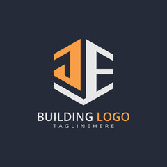 Modern Building Letter Logo Design – Real Estate Monogram Branding
