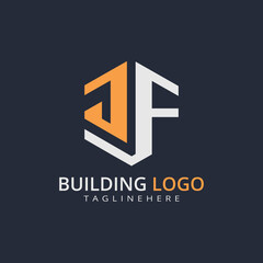 Modern Building Letter Logo Design – Real Estate Monogram Branding
