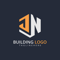 Modern Building Letter Logo Design – Real Estate Monogram Branding
