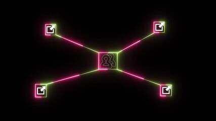 Abstract technology wave lines ,social networking ,data transfer ,social icons .Digital social network world ,technology internet power , - Powered by Adobe