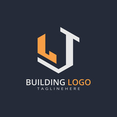 Modern Building Letter Logo Design – Real Estate Monogram Branding
