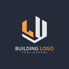Modern Building Letter Logo Design – Real Estate Monogram Branding
