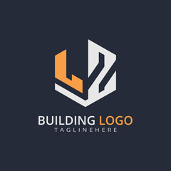 Modern Building Letter Logo Design – Real Estate Monogram Branding
