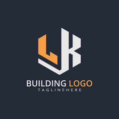 Modern Building Letter Logo Design – Real Estate Monogram Branding

