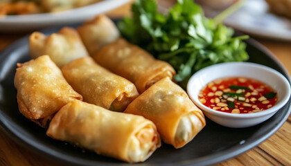 Vietnamese fried stuffed spring roll