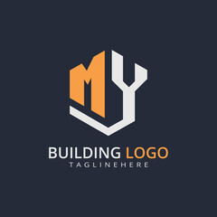 Modern Building Letter Logo Design – Real Estate Monogram Branding
