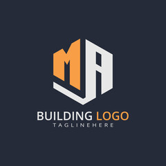Modern Building Letter Logo Design – Real Estate Monogram Branding
