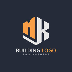 Modern Building Letter Logo Design – Real Estate Monogram Branding
