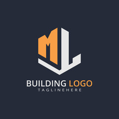 Modern Building Letter Logo Design – Real Estate Monogram Branding

