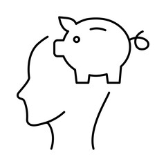 Thinking Brain Icon. Ideas, Intelligence, Ai, Knowledge, Learning, Neuron, Creativity, Inspiration, Brainstorm, Mindset Icons Editable Stroke Vector Illustration