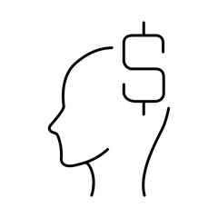 Thinking Brain Icon. Ideas, Intelligence, Ai, Knowledge, Learning, Neuron, Creativity, Inspiration, Brainstorm, Mindset Icons Editable Stroke Vector Illustration