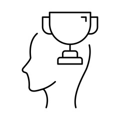 Thinking Brain Icon. Ideas, Intelligence, Ai, Knowledge, Learning, Neuron, Creativity, Inspiration, Brainstorm, Mindset Icons Editable Stroke Vector Illustration