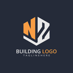 Modern Building Letter Logo Design – Real Estate Monogram Branding
