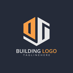 Modern Building Letter Logo Design – Real Estate Monogram Branding
