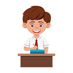 Fototapeta premium Back to School Cartoon Character