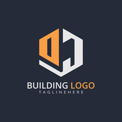 Modern Building Letter Logo Design – Real Estate Monogram Branding
