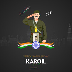 Kargil Vijay Diwas Poster: Silent victory, soldier's salute, India's tribute