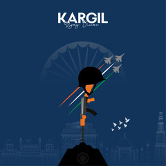 Kargil Vijay Diwas: Honoring fallen soldiers with patriotic sky and monuments