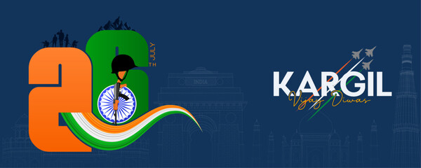 Kargil Vijay Diwas Banner: July 26, India's remembrance of brave soldiers