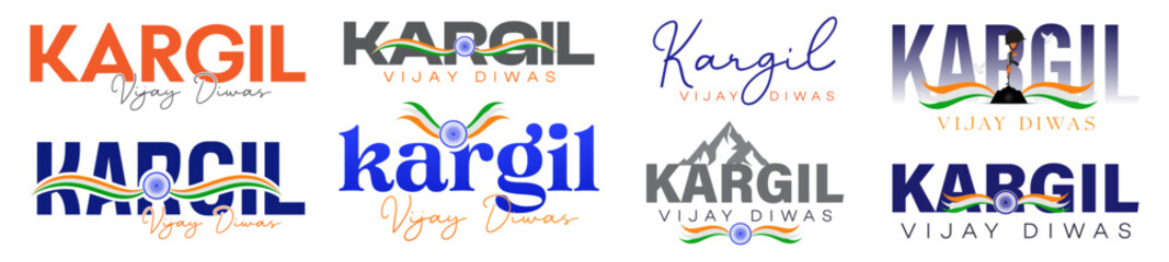 Kargil Vijay Diwas  Banner typography