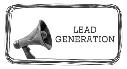Lead Generation Loudspeaker Pencil Texture Box Text 