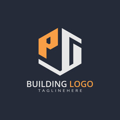 Modern Building Letter Logo Design – Real Estate Monogram Branding
