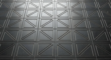 Obraz premium Black and White Vintage Floral Tile Pattern for Classic Retro Interior Design