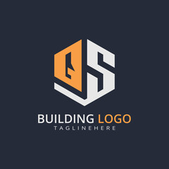 Modern Building Letter Logo Design – Real Estate Monogram Branding
